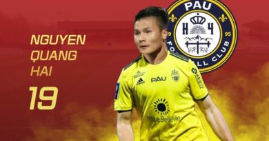 Quang Hải ra mắt tại họp báo Pau FC